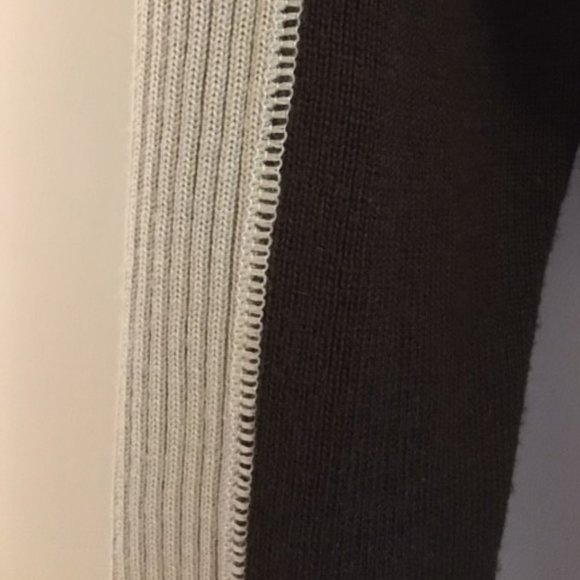 Y2K Lole Wool Blend Two Tone Preppy Mock Neck Sweater - Picture 9 of 10